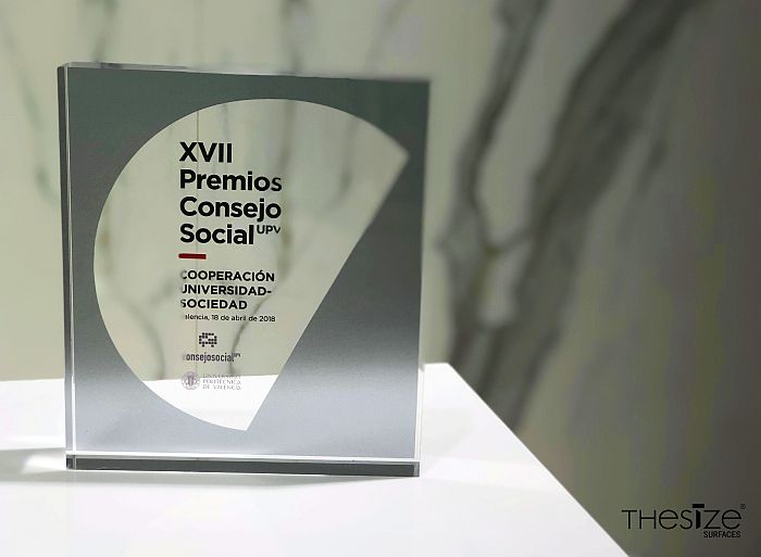  TheSize Surfaces XVII Premios del Consejo Social de la Universidad Politécnica de Valencia Presidencia de la Generalitat valenciana Premio Cooperación Universidad-Sociedad Categoría I+D+i