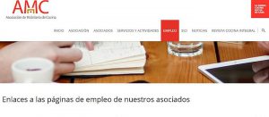 AMC, AMC (Asociación de Mobiliario de Cocina), Asociación de Mobiliario de Cocina, Bolsa de Empleo, Google Analytics, Jobsite Asociados, ofertas de trabajo, perfiles de Linkeding, pestaña Empleo, sección de Empleo, webs de empleo