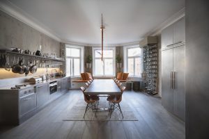 La cocina Ego, de Abimis, en un apartamento de Estocolmo
