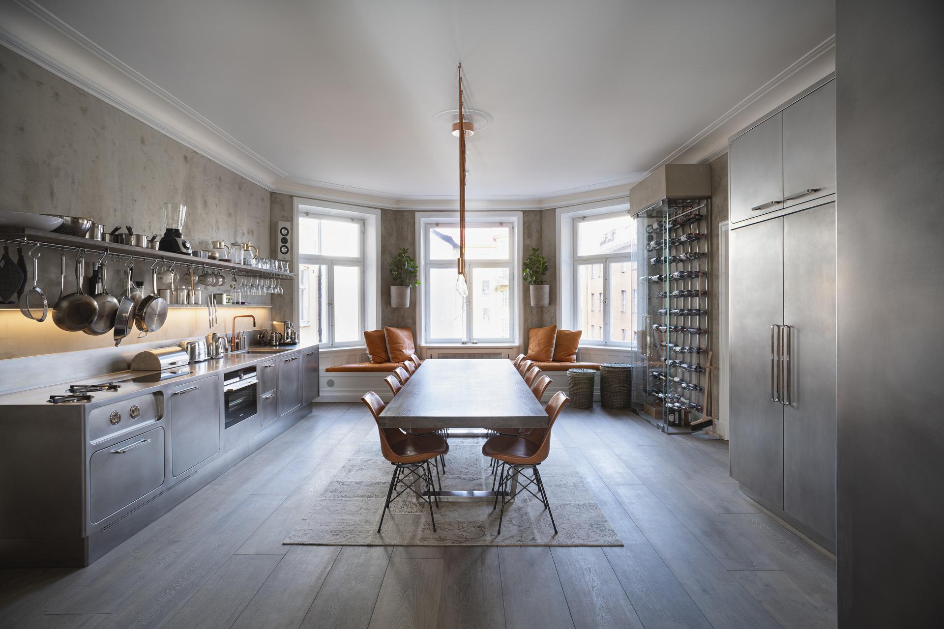 La cocina Ego, de Abimis, en un apartamento de Estocolmo