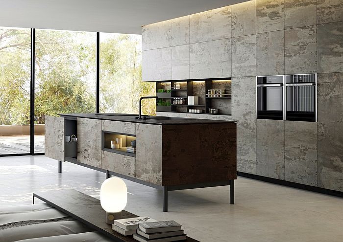 Dekton Slim kitchen cabinets in Trilium