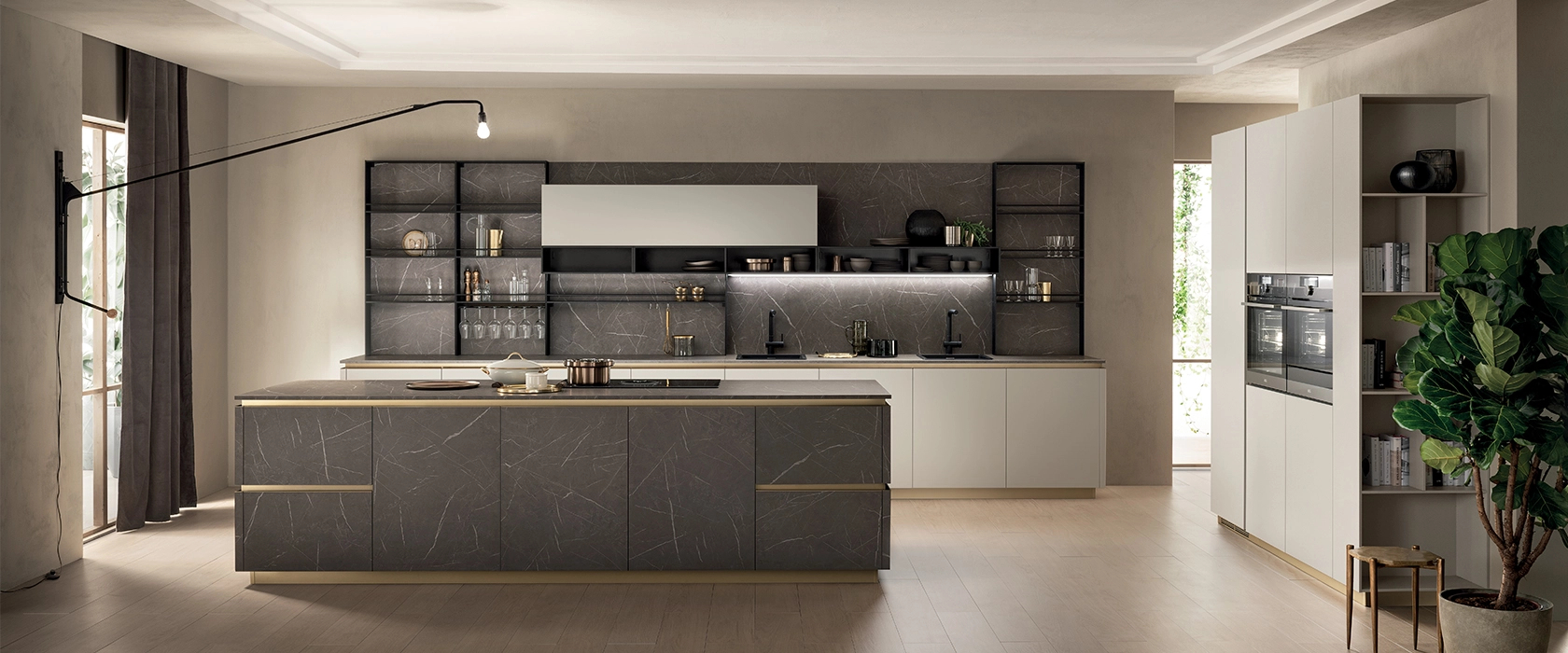 Cocinas modernas en blanco y gris que gustan a todo el mundo