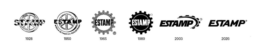Evolución de logos Estamp