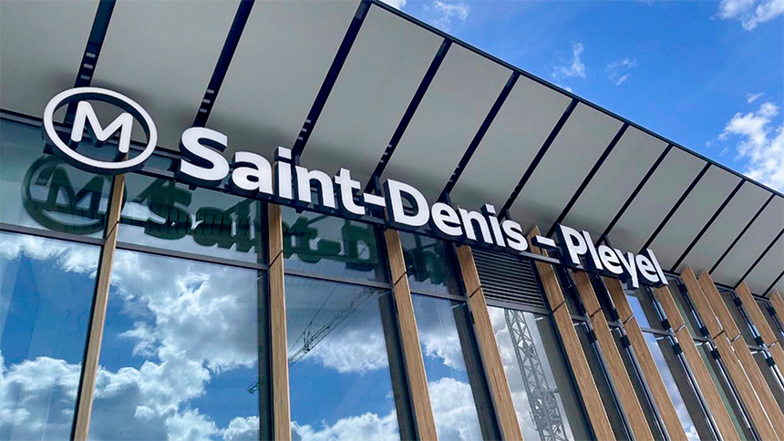Barnices al agua de Milesi en la estación Saint-Denis Pleyel