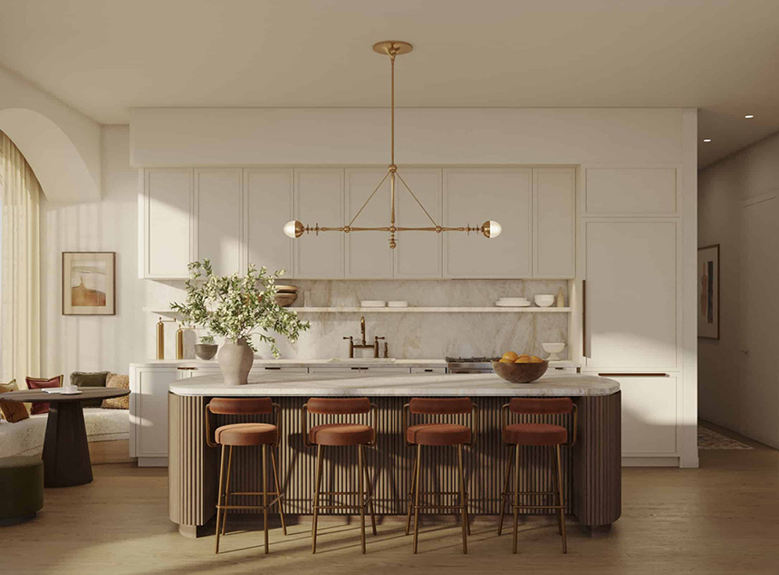 Una de las cocinas de ARAN Contract para el proyecto 520 Fifth Avenue.