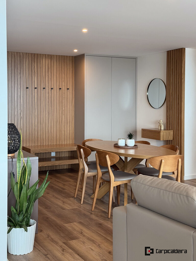 Los barnices Healthy.Wood de Milesi aplicados en este proyecto de Carpicaldeira.