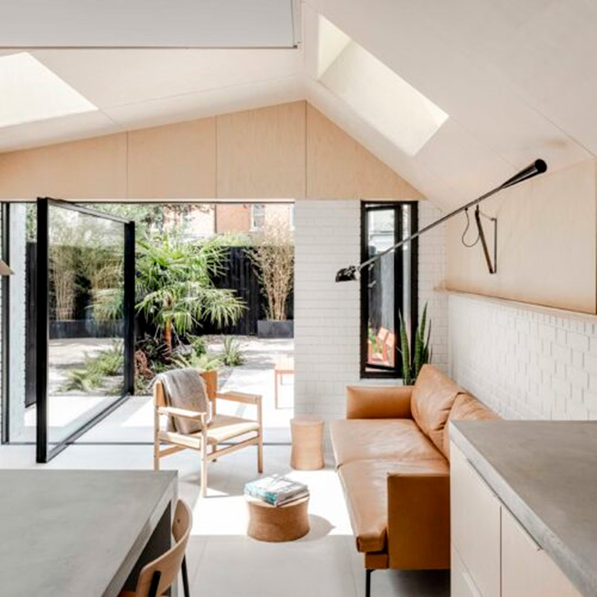 Concepto de cocina abierta de Forgeworks para "A House of Birch".