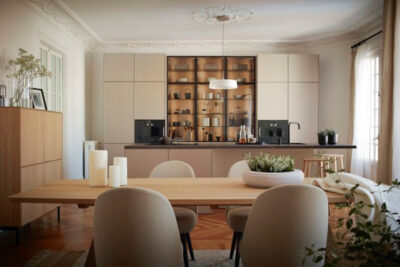 Cocina abierta al salón Santos