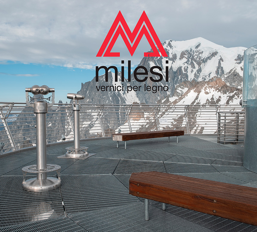 Barnices al agua para Exteriores de Milesi en el Skyway Mont Blanc.