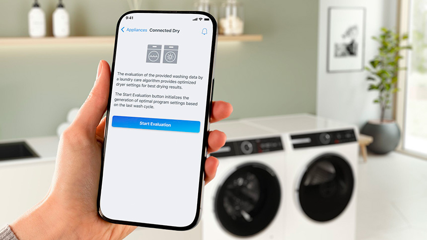 Sistema Smart Dry de la secadora Serie 8 de Bosch.