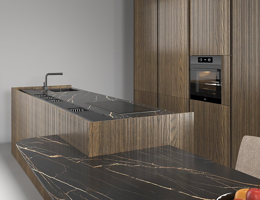 Cocina Emotions en acabado Roble Cobre.