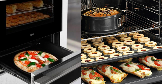 Primera imagen: Horno Electrolux. Segunda imagen: Teka horno double cook.