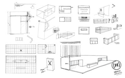 Bocetos del stand de Venux para Cersaie 2025.