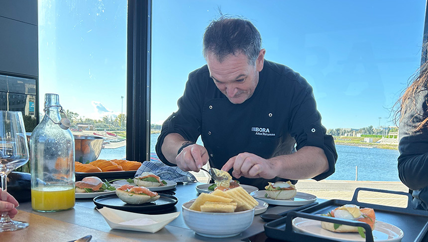 Showcooking profesional de la mano de Aitor Perurena.
