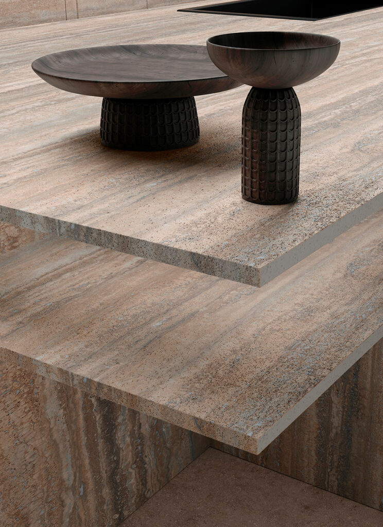 Travertino Trilogy de Infinity Surfaces.