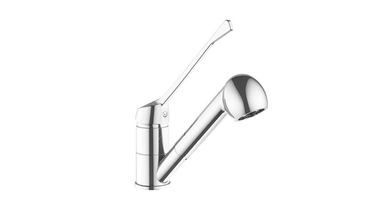 Grifo de cocina medical Genebre con ducha extraíble para entornos profesionales