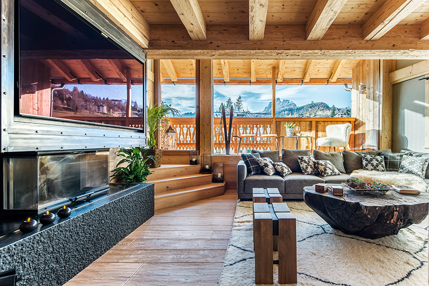 casa con vistas a los Dolomitas