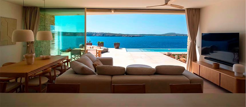 cocina frente al mar en Menorca Casa Marpagrossa