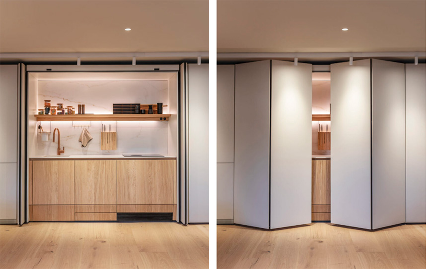 sistema de puertas escamoteables