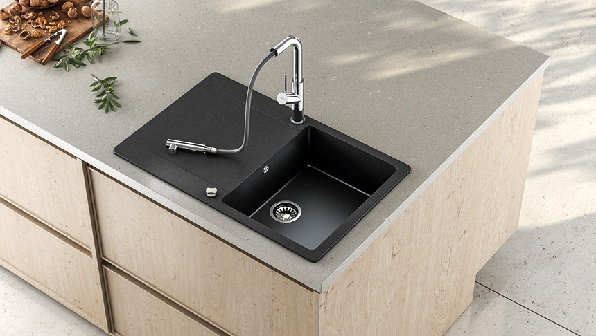 Genebre lanza nuevos grifos de cocina extraíbles en negro mate y cromado