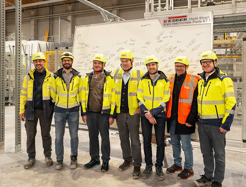 Primer tablero laminado en Markt Bibart.