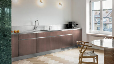 Cocina profesional Abimis con superficie cobre galvánico