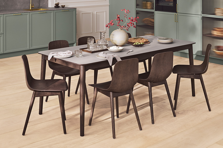 Sociable Table extensible de diseño danés sostenible