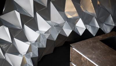 instalación origami Ankon Mitra Milán Design Week 2026