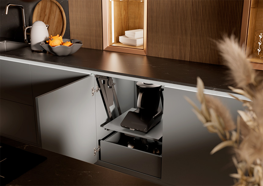 almacenamiento inteligente cocina moderna