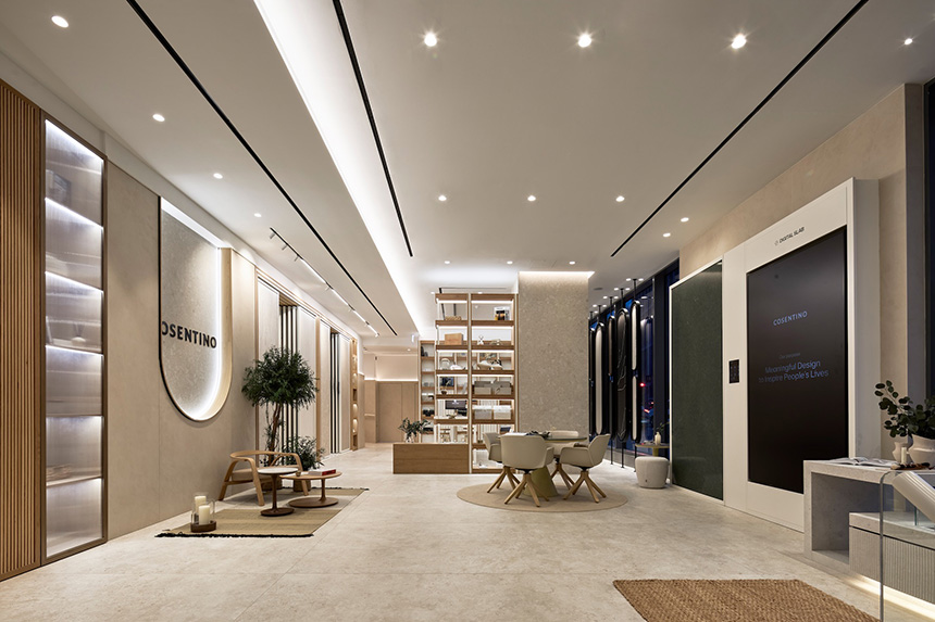 Interior de Cosentino City con Silestone, Dekton y Sensa