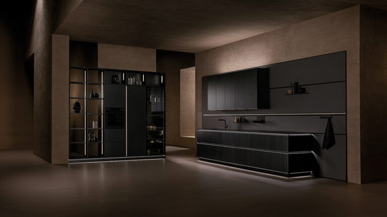 Sistema de iluminación LumiQ en cocina moderna next125