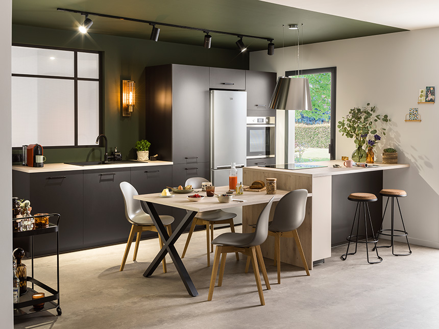 Isla de cocina como punto de reunión