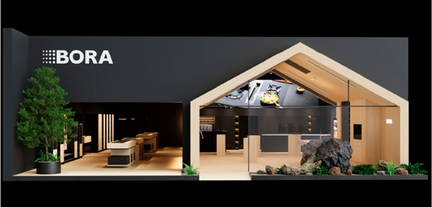 cocina moderna BORA con sistema de extracción integrado sin campana, tendencia en diseño de cocinas en España