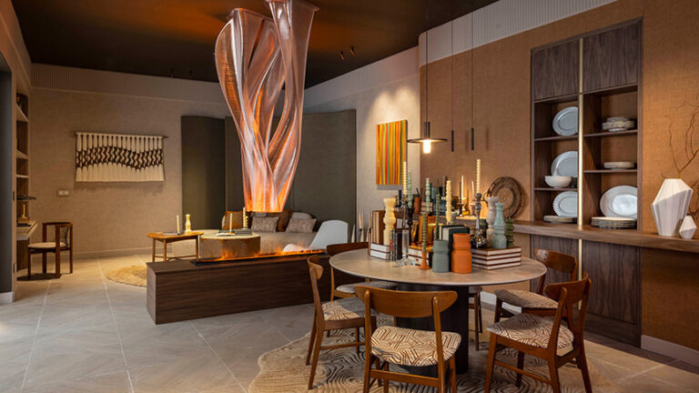 Nexo Sapienstone Taj Mahal Cashmere interiorismo