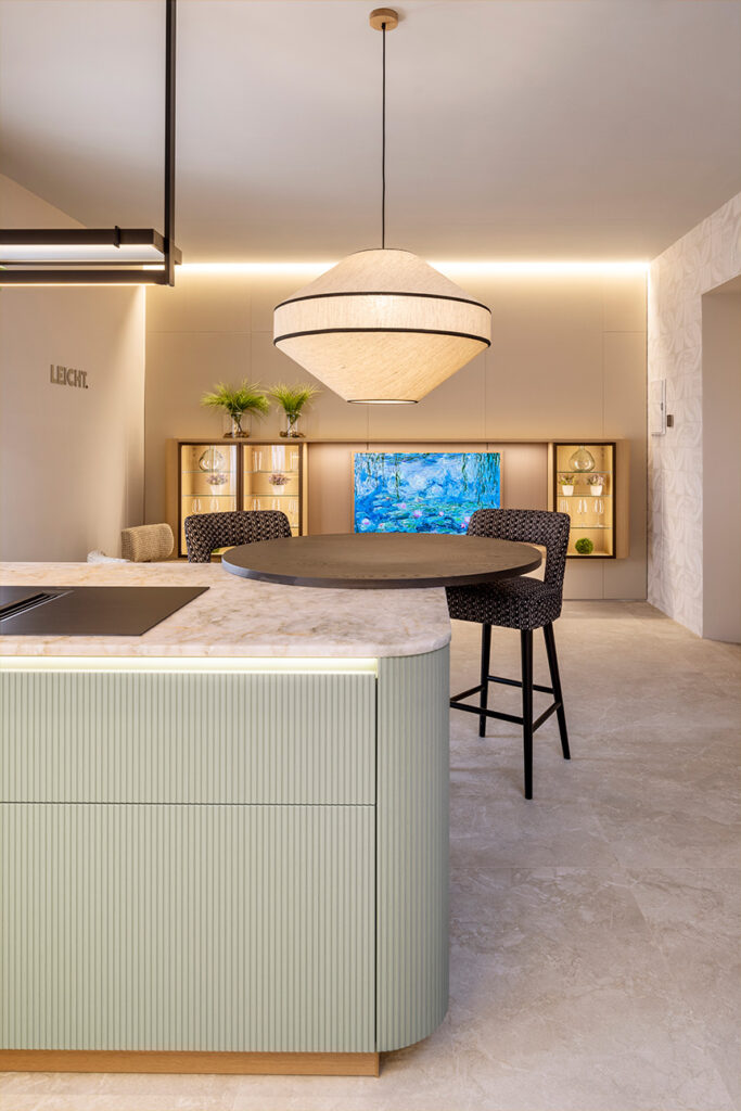 Cocina de diseño con materiales Cupa Stone