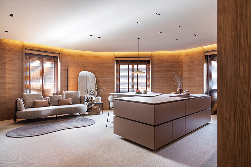 cocina Dica integrada hogar espacio abierto contemporáneo