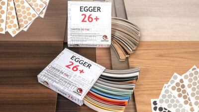 Cantos y cubretornillos Cantisa a juego con la colección EGGER 26+ para mobiliario