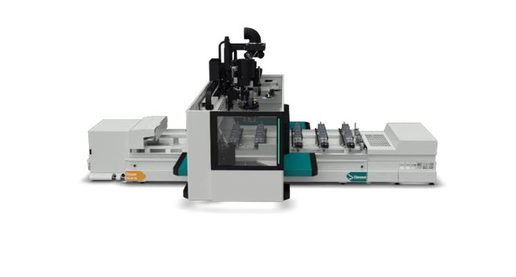 Centro de mecanizado CNC de 5 ejes ROVER MULTI UP con canteado automático integrado