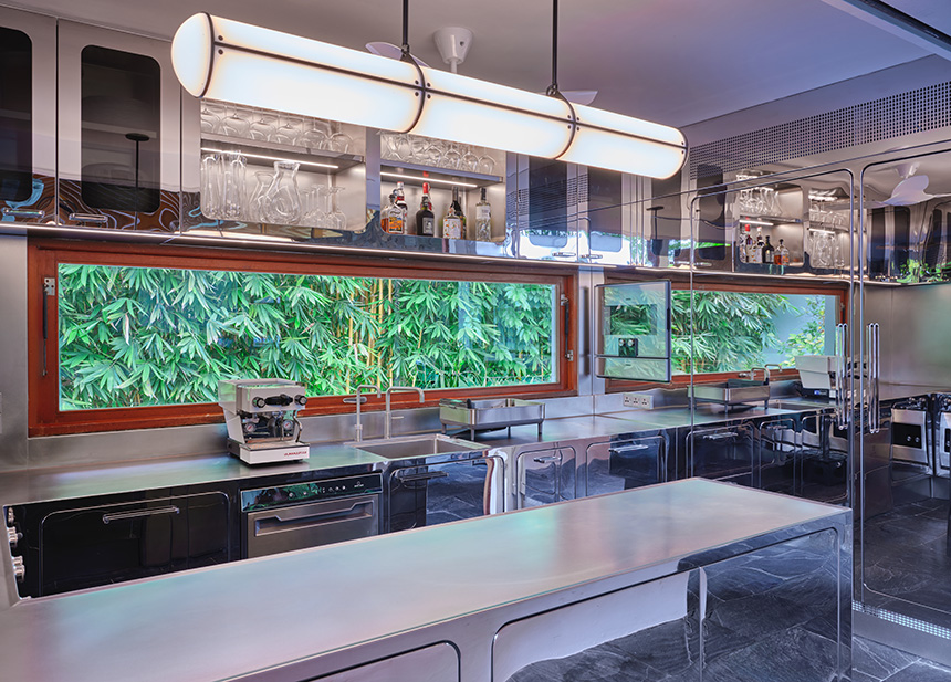 Cocina compacta de diseño contemporáneo Abimis