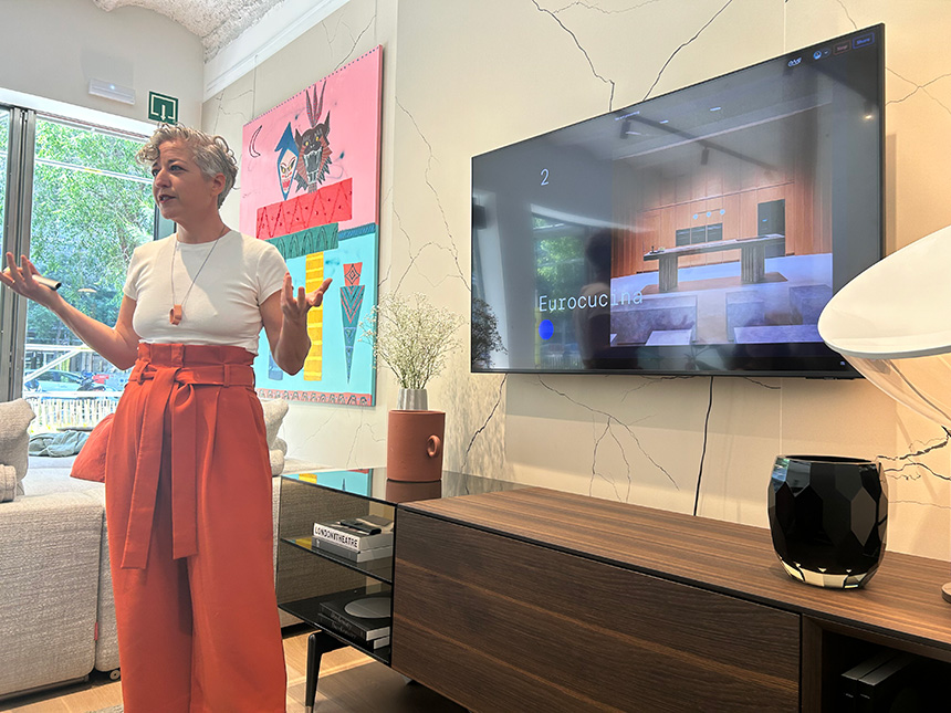 Pepa Casado analizando las tendencias de diseño vistas en la Milan Design Week 2026