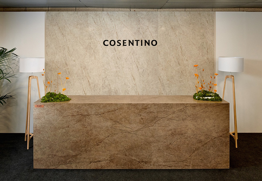 stand Cosentino Mutua Madrid Open diseño interiorismo