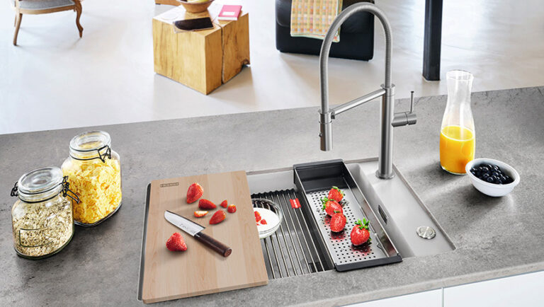 Fregadero Kubus 2 Pro de Franke en cocina moderna