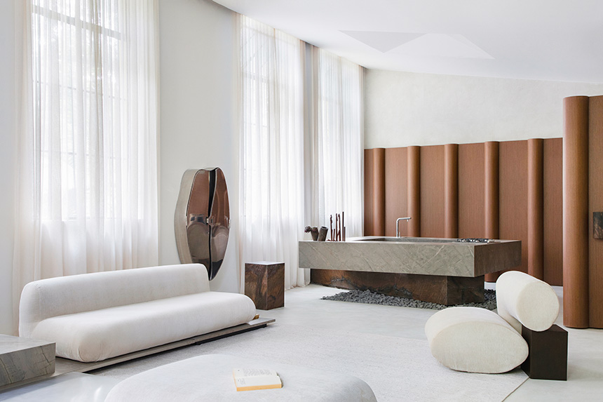 Cocina de diseño con Dekton Kira y Sensa Nahoa en CASACOR São Paulo