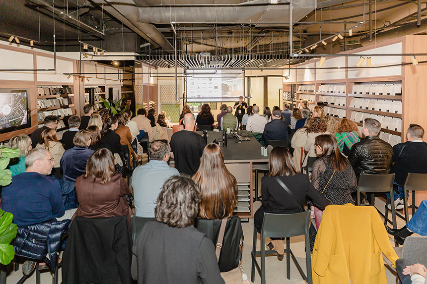 Mesa redonda diseño interior ANIEME Bilbao