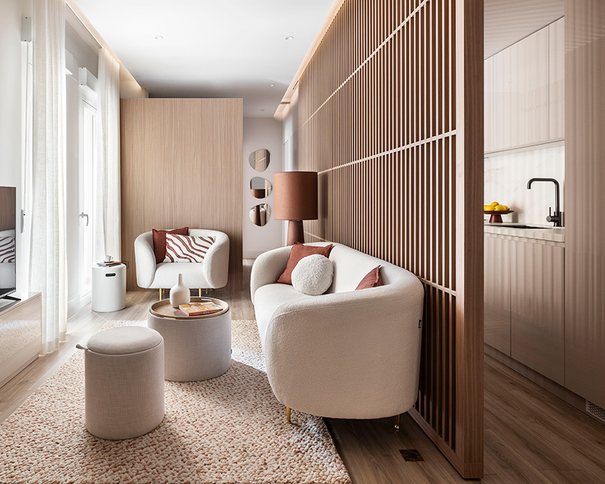 Madera sostenible utilizada en arquitectura e interiorismo.