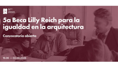 Curso de diseño interior dirigido por Lilly Reich en la Bauhaus de Dessau, imagen histórica utilizada para la convocatoria de la 5ª Beca Lilly Reich 2026.