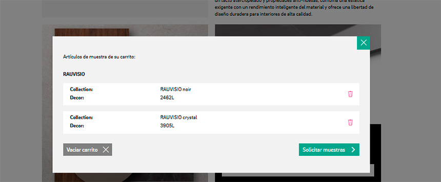 Superficies RAUVISIO integradas en la plataforma Surface Select