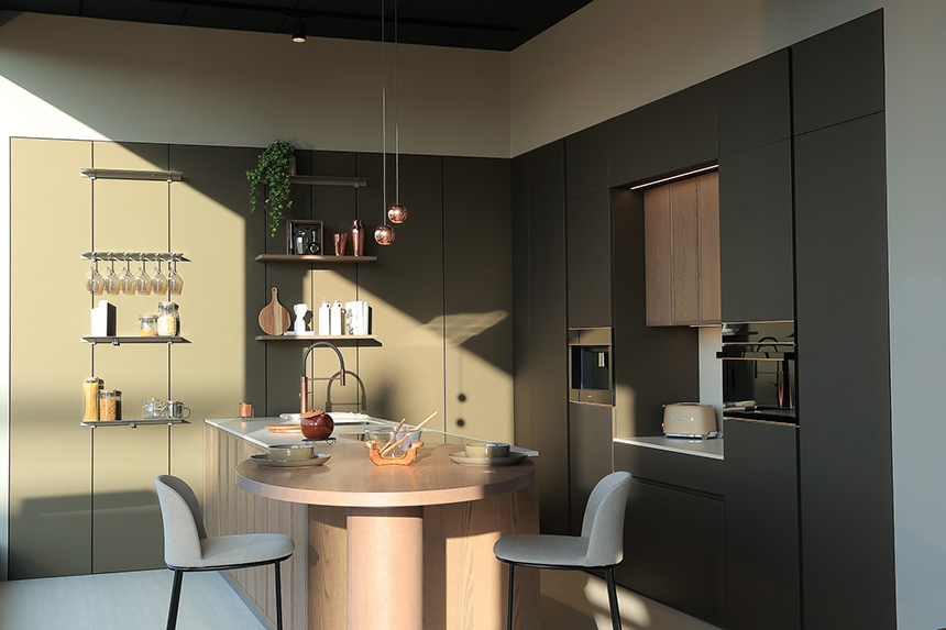Cocina Scavolini de alta gama con diseño contemporáneo.