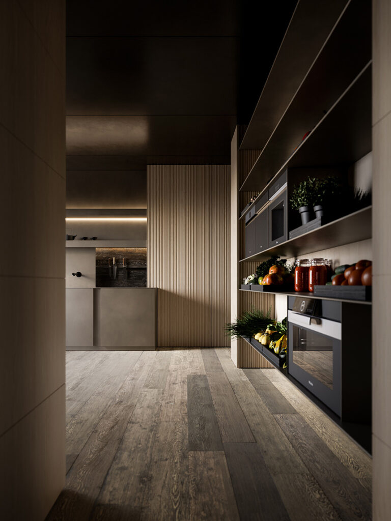 Materiales premium de Modulnova con madera, piedra y metal