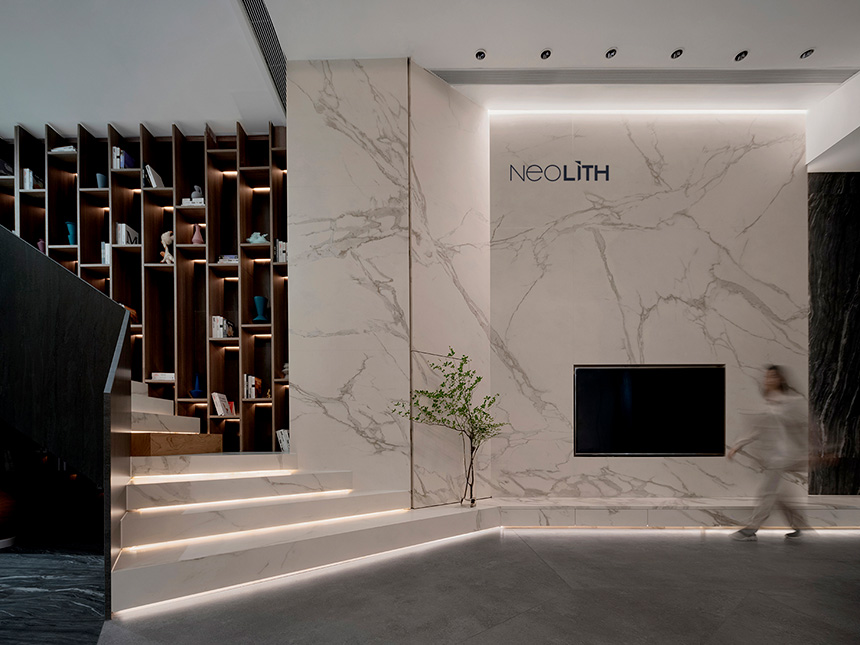 Techsize Life Museum de Shenzhen con superficies Neolith.